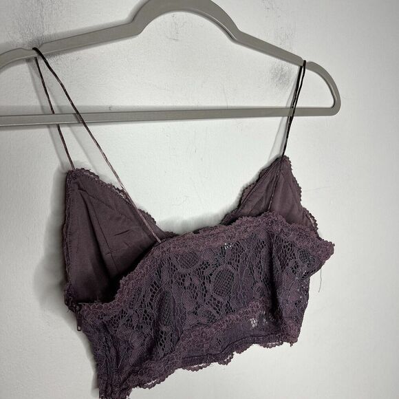 Wet Seal Bralette Crop Top Womens‎ Medium Purple Lace Romantic Boho Festival - Picture 6 of 12